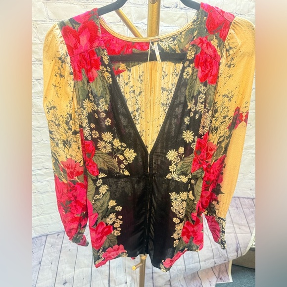 Free People Mikayla Floral Print Tunic Size XS NWOT - Picture 6 of 16